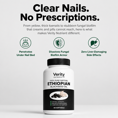 Verity Nutrient Ethiopian Black Seed Oil | Nail Renewal & Fungal Defense