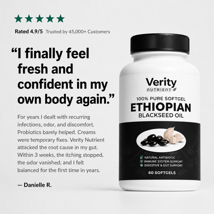 Verity Nutrient Ethiopian Black Seed Oil | Gut Cleanse & Digestive Support
