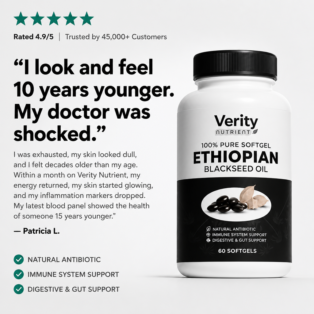 Verity Nutrient Ethiopian Black Seed Oil | Cellular Repair & Anti-Aging