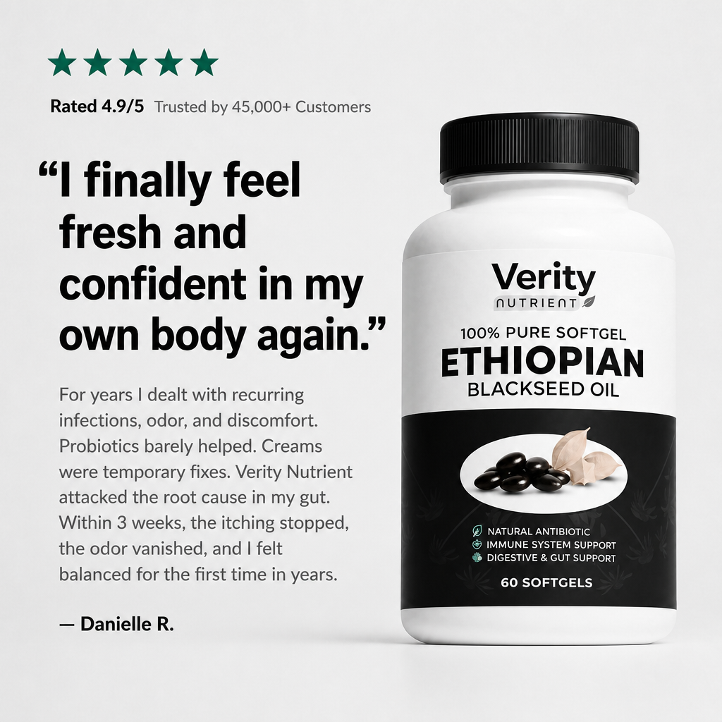 Verity Nutrient Ethiopian Black Seed Oil | Feminine Balance & pH Support