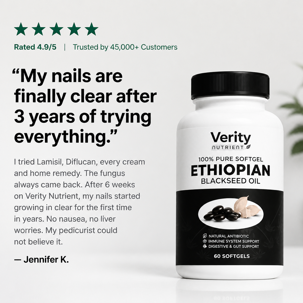 Verity Nutrient Ethiopian Black Seed Oil | Nail Renewal & Fungal Defense