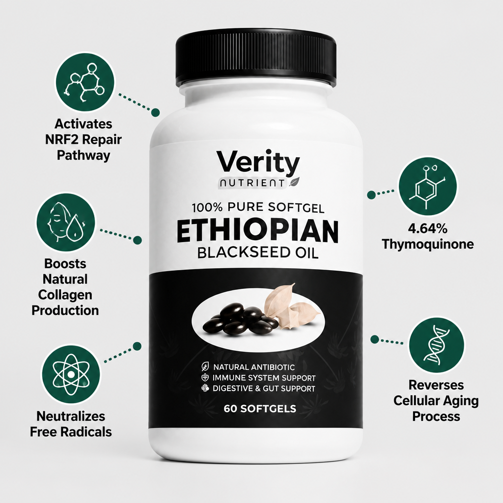 Verity Nutrient Ethiopian Black Seed Oil | Cellular Repair & Anti-Aging