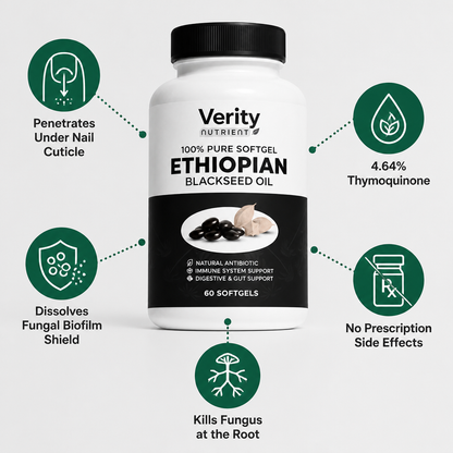 Verity Nutrient Ethiopian Black Seed Oil | Nail Renewal & Fungal Defense
