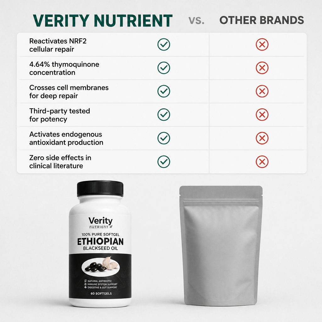 Verity Nutrient Ethiopian Black Seed Oil | Cellular Repair & Anti-Aging