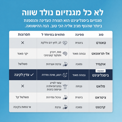 סוכריות גומי מגנזיום ביסגליצינאט של Verity