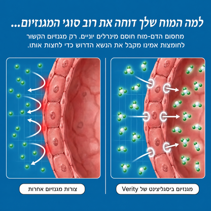 סוכריות גומי מגנזיום ביסגליצינאט של Verity