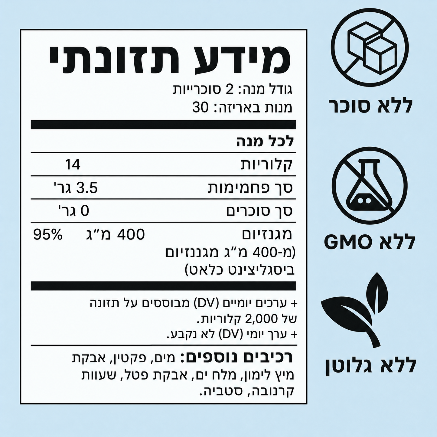 סוכריות גומי מגנזיום ביסגליצינאט של Verity
